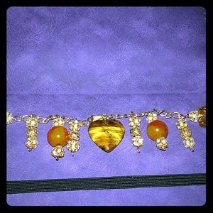 Earrings and bracelet